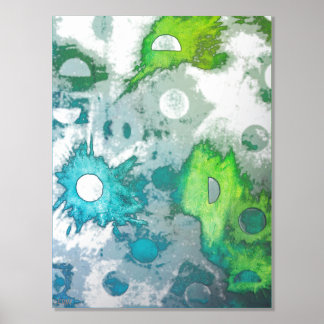 Geometrische zilverfolie print