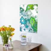 Geometrische zilverfolie print (Laag (Keuken))