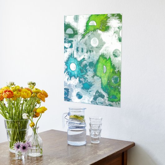 Geometrische zilverfolie print (Laag (Keuken))