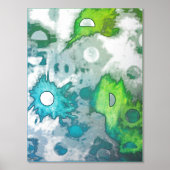 Geometrische zilverfolie print (Voorkant)