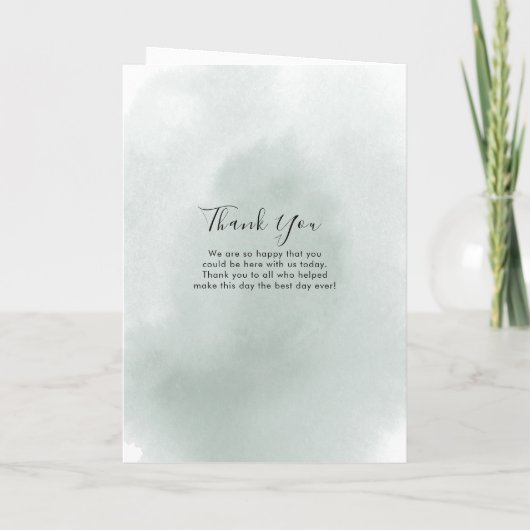 Geometrische zomer Floral Foliage Folded Wedding Programma (Achterkant)