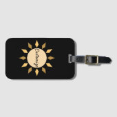 Geometrische zon Cirkel Thunder_Cove Bagagelabel (Voorkant (horizontaal))