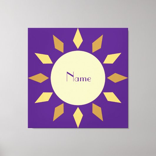 Geometrische zon Cirkel Thunder_Cove Canvas Afdruk (Voorkant)
