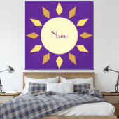 Geometrische zon Cirkel Thunder_Cove Canvas Afdruk (Insitu (Slaapkamer))