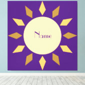 Geometrische zon Cirkel Thunder_Cove Canvas Afdruk (Insitu (Houten vloer))