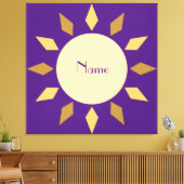 Geometrische zon Cirkel Thunder_Cove Canvas Afdruk (Insitu (Woonkamer))