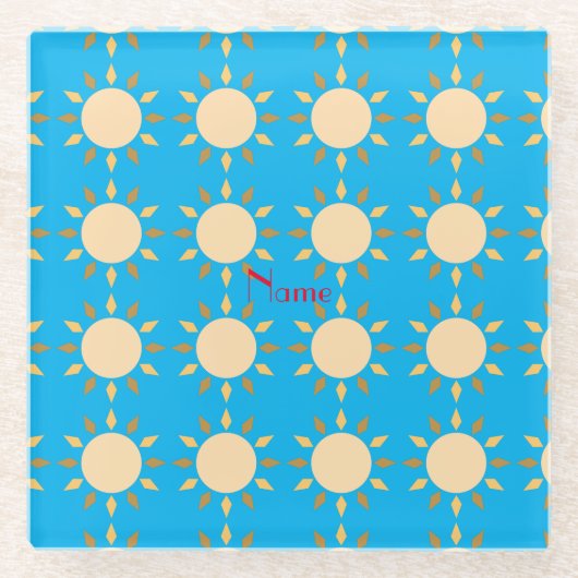 Geometrische zon Cirkel Thunder_Cove Glazen Onderzetter (Voorkant)