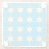 Geometrische zon Cirkel Thunder_Cove Glazen Onderzetter (Achterkant)