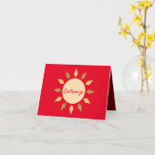 Geometrische zon Cirkel Thunder_Cove Kaart (Gele Bloem)