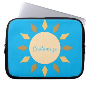 Geometrische zon Cirkel Thunder_Cove Laptop Sleeve