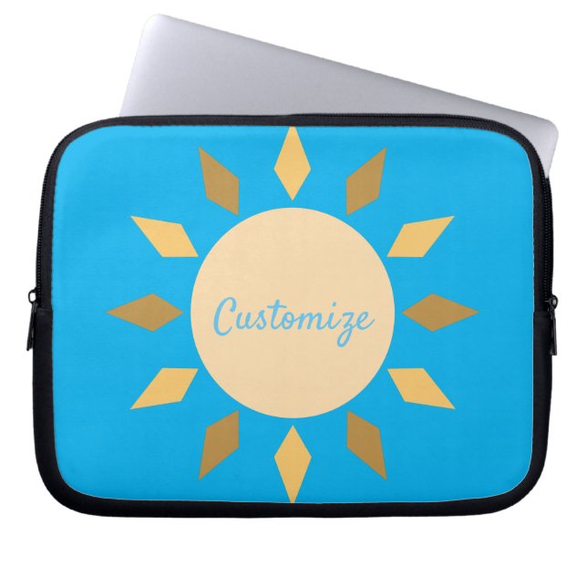Geometrische zon Cirkel Thunder_Cove Laptop Sleeve (Voorkant)