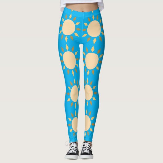 Geometrische zon Cirkel Thunder_Cove Leggings (Voorkant)