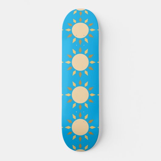 Geometrische zon Cirkel Thunder_Cove Persoonlijk Skateboard (Voorkant)