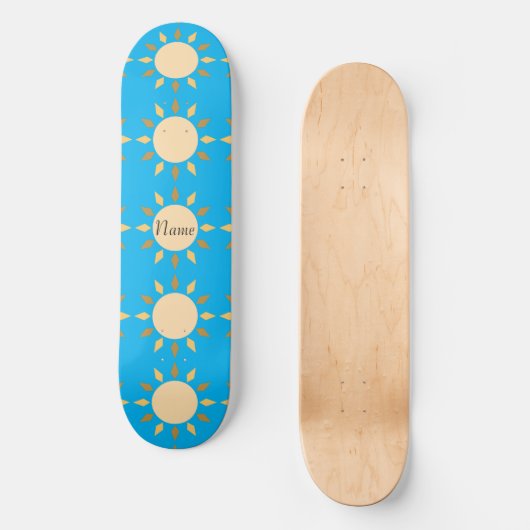 Geometrische zon Cirkel Thunder_Cove Persoonlijk Skateboard (Voorkant)
