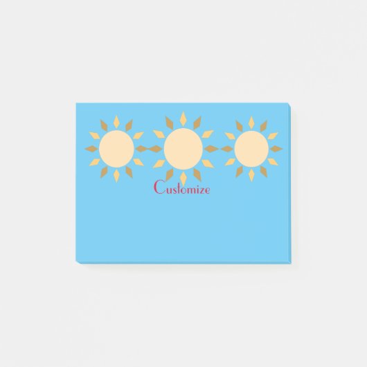 Geometrische zon Cirkel Thunder_Cove Post-it® Notes (Voorkant)