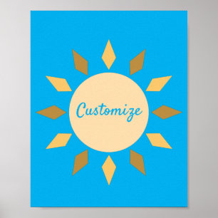 Geometrische zon Cirkel Thunder_Cove Poster
