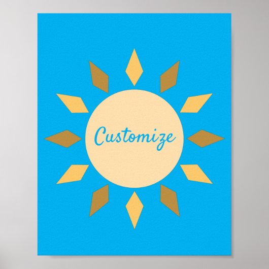Geometrische zon Cirkel Thunder_Cove Poster (Voorkant)