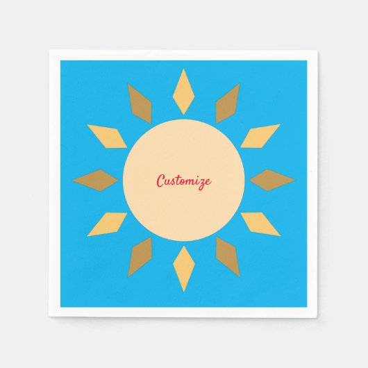 Geometrische zon Cirkel Thunder_Cove Servet (Voorkant)