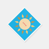 Geometrische zon Cirkel Thunder_Cove Servet (Hoek)