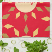 Geometrische zon Cirkel Thunder_Cove Theedoek (Gevouwen)