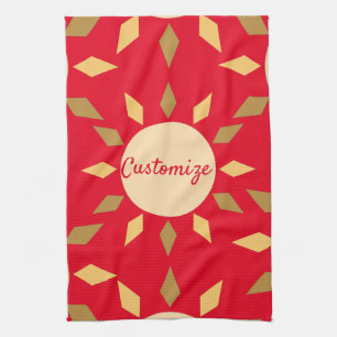 Geometrische zon Cirkel Thunder_Cove Theedoek