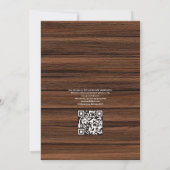 Geometrische zonnebloem Rustic QR Code RSVP Wedden Kaart (Achterkant)