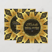 Geometrische zonnebloem Vrijgezellenfeest Circle I Kaart (Voorkant / Achterkant)