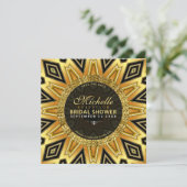 Geometrische zonnebloem Vrijgezellenfeest Circle I Kaart (Staand voorkant)