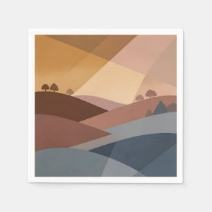 Geometrische Zonsondergang Heuvels Abstract Landsc Servet