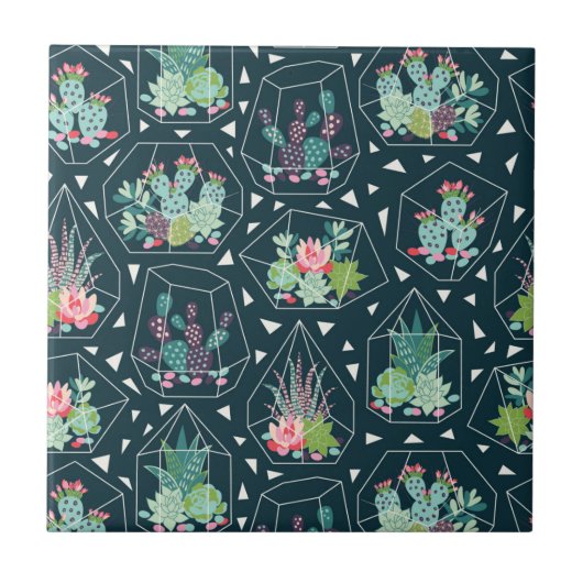 Geometrische zuiger tegeltje (Voorkant)