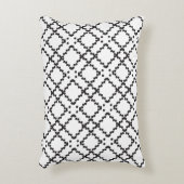 Geometrische zwart gestippelde diamantvormen patro accent kussen (Voorkant(Verticaal))