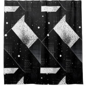 Geometrische zwart-wit douchegordijnstijl 1 douchegordijn (Voorkant)