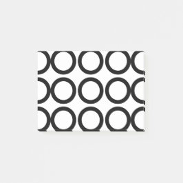 Geometrische zwart-witcirkel post-it® notes
