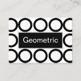 Geometrische zwart-witcirkel visitekaartje