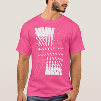 Geometrische zwart-witte Abstracte sterren Futuris T-shirt