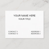 Geometrische zwarte driehoek visitekaartje (Achterkant)