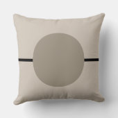 Geometrische zwarte en ivoren cirkel moderne behui kussen (Achterkant)
