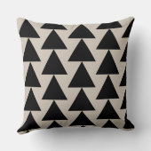 Geometrische zwarte en ivoren driehoek Moderne beh Kussen (Achterkant)