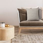 Geometrische zwarte en ivory dash Modern Cushion Kussen