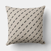 Geometrische zwarte en ivory dash Modern Cushion Kussen (Achterkant)