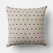 Geometrische zwarte en ivory dash Modern Cushion Kussen (Achterkant)