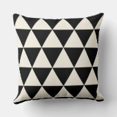 Geometrische zwarte en ivory witte moderne kussen (Achterkant)