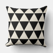 Geometrische zwarte en ivory witte moderne kussen (Voorkant)