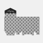 Geometrische zwarte en witte dank je cadeaudoos bedankdoosjes (Uitgevouwen)