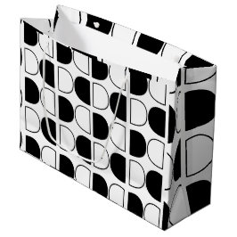 Geometrische Zwarte en Witte Halve Cirkel Groot Cadeauzakje