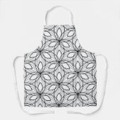 Geometrische zwarte en witte kleurbare kunst schort (Voorkant)