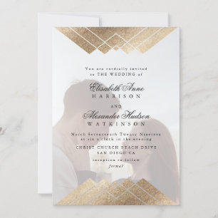 Geometrische Zwarte Gouden Calligraphy 2 Foto Brui Kaart