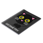 Geometrische zwarte kat notitieboek (Linkerzijde)