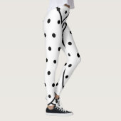 Geometrische zwarte stippen leggings (Rechts)