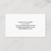 Geometrische zwarte strepen hedendaags Visitekaart Visitekaartje (Achterkant)